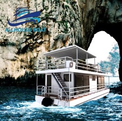 Luxury Modern Pontoon Houseboat Yacht
